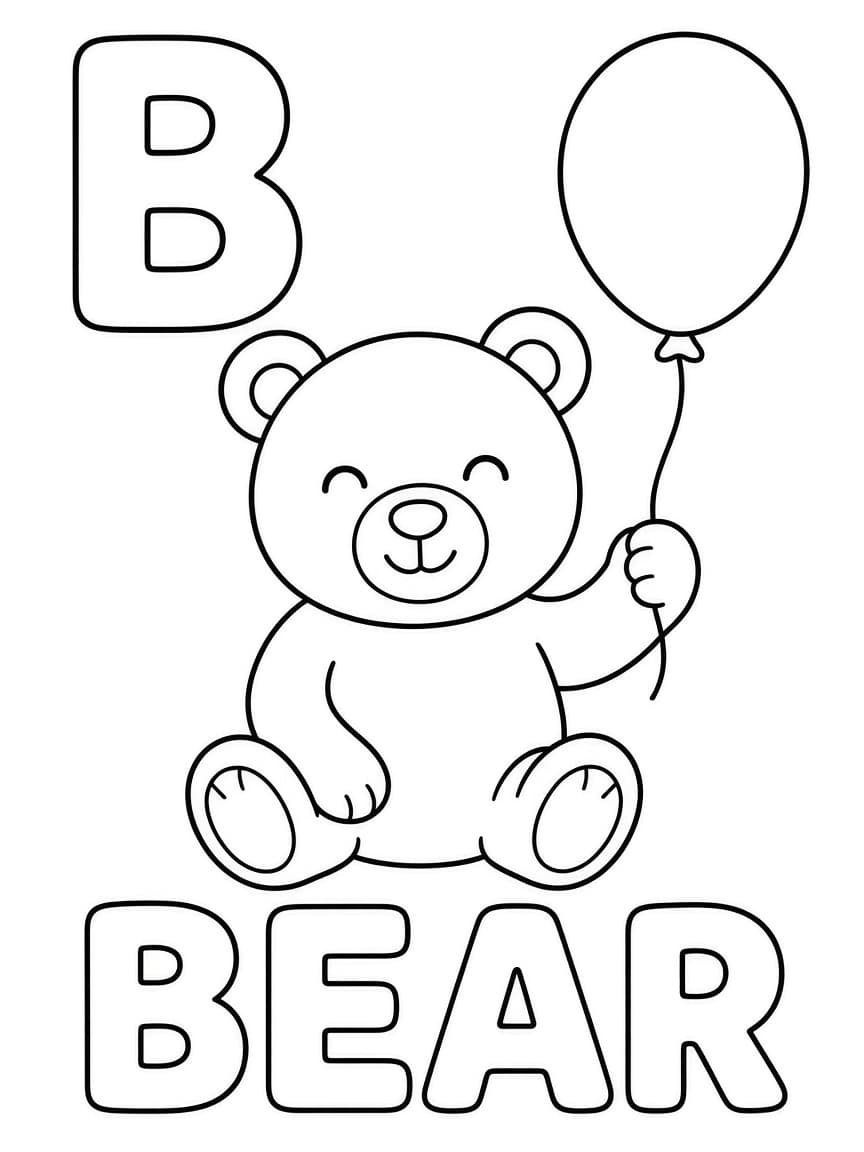 Example output for Animal Alphabet Coloring Page
