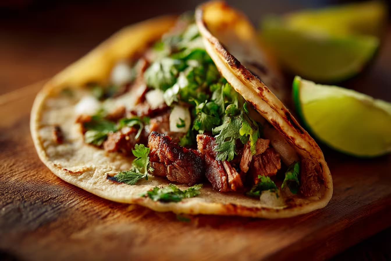 Example output for Street Taco Close-Up Creator
