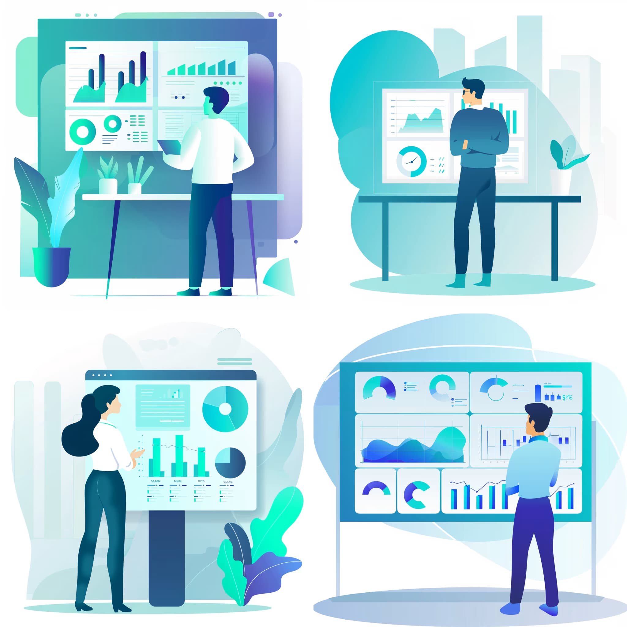 Example output for Office Worker Illustration Creator