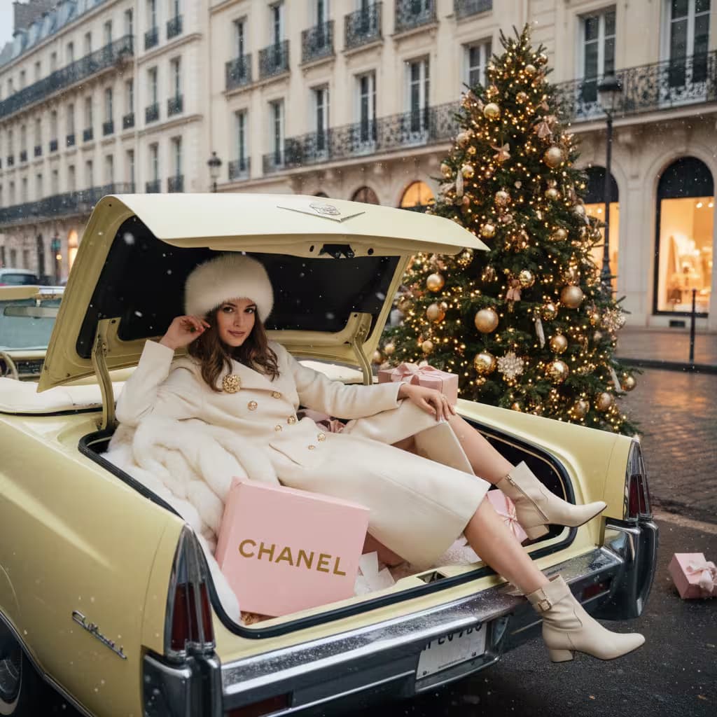 Example output for 🎄 Vintage Holiday Portrait Creator