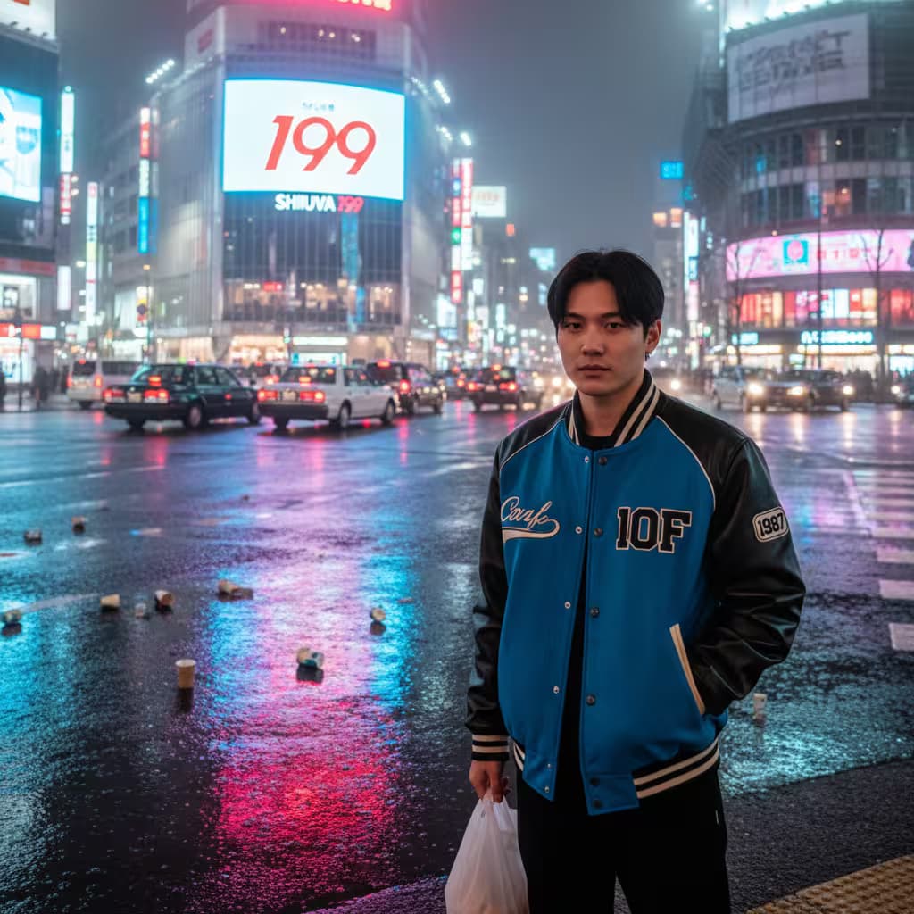 Example output for 🌃 Neon Street Portrait Generator
