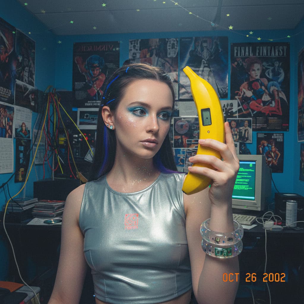Example output for 🌐 Y2K Selfie Portrait Generator