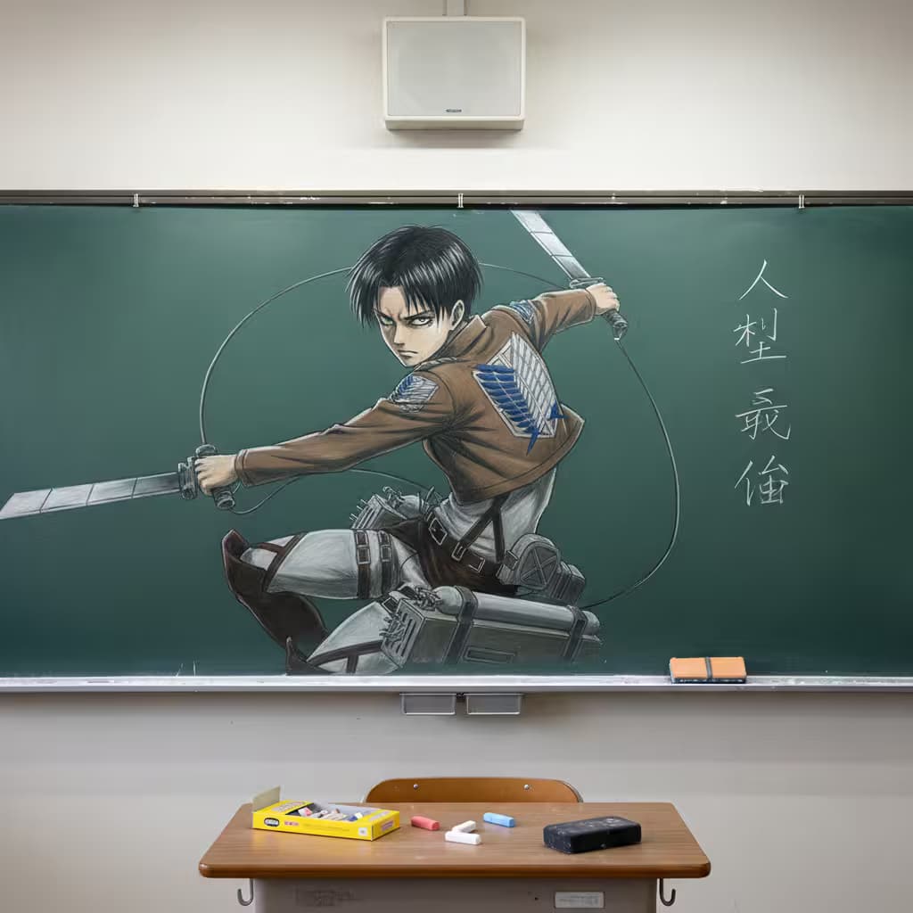 Example output for 🎨 Photorealistic Chalkboard Art Generator