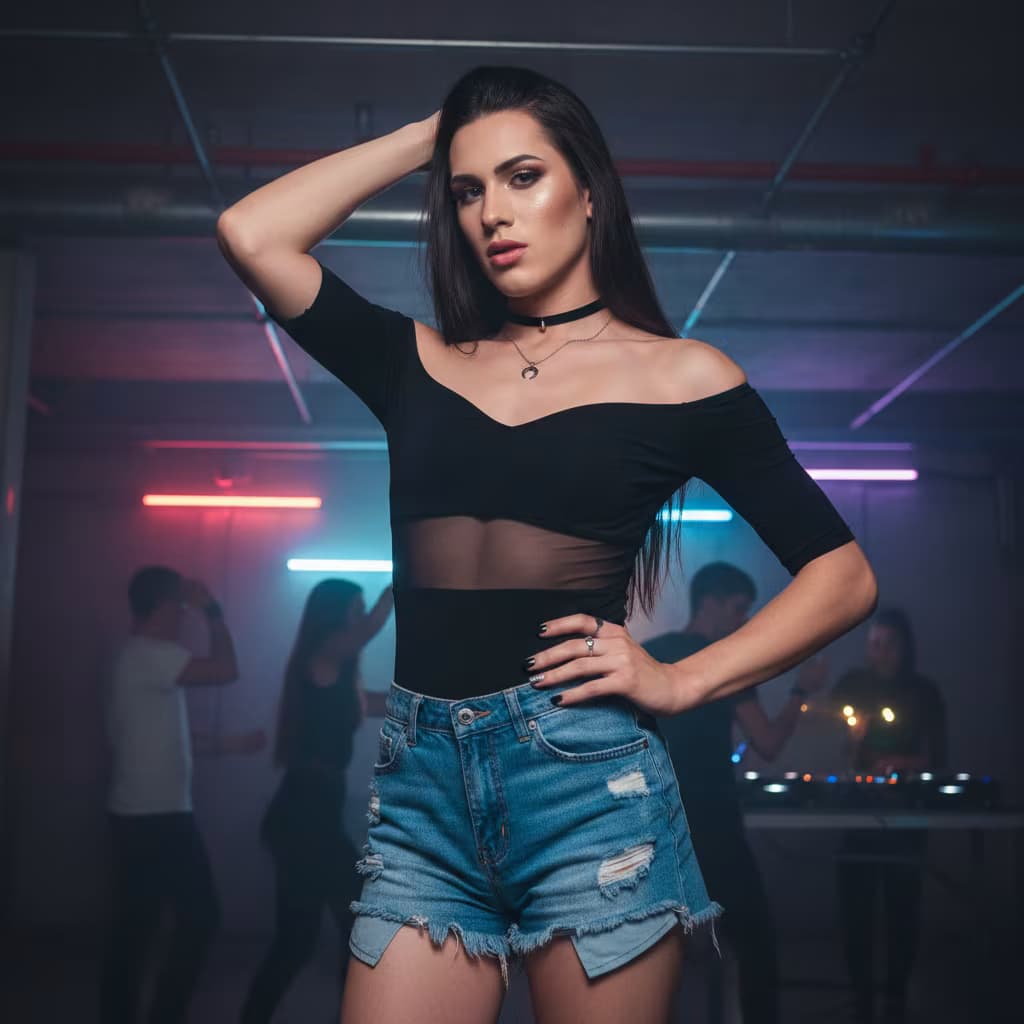 Example output for 🎭 Neon Portrait Generator