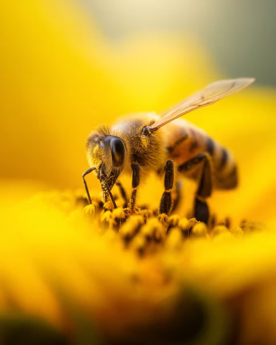 Example output for Macro Honeybee Photography