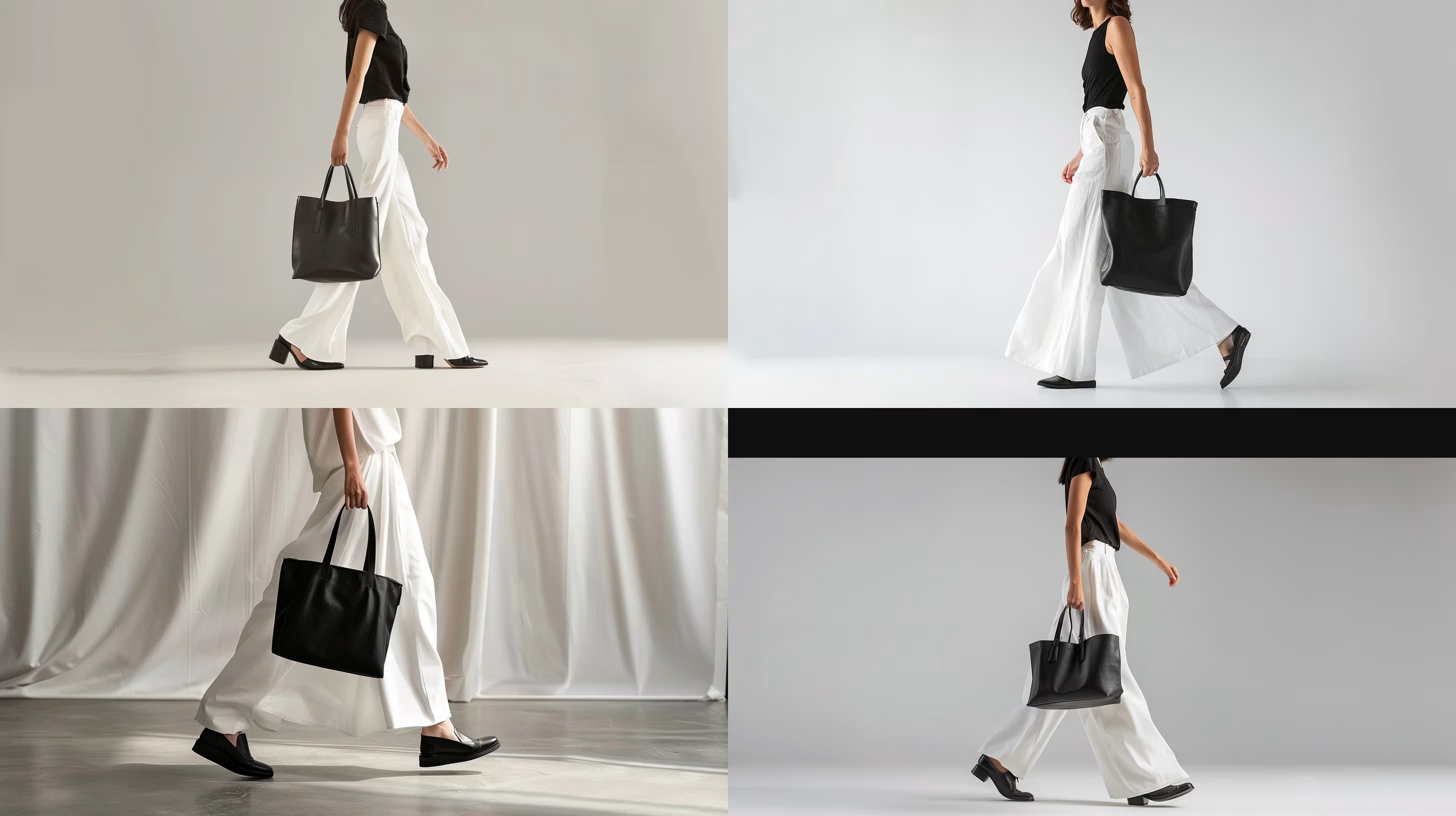 Example output for Fashion Editorial Side-View Creator