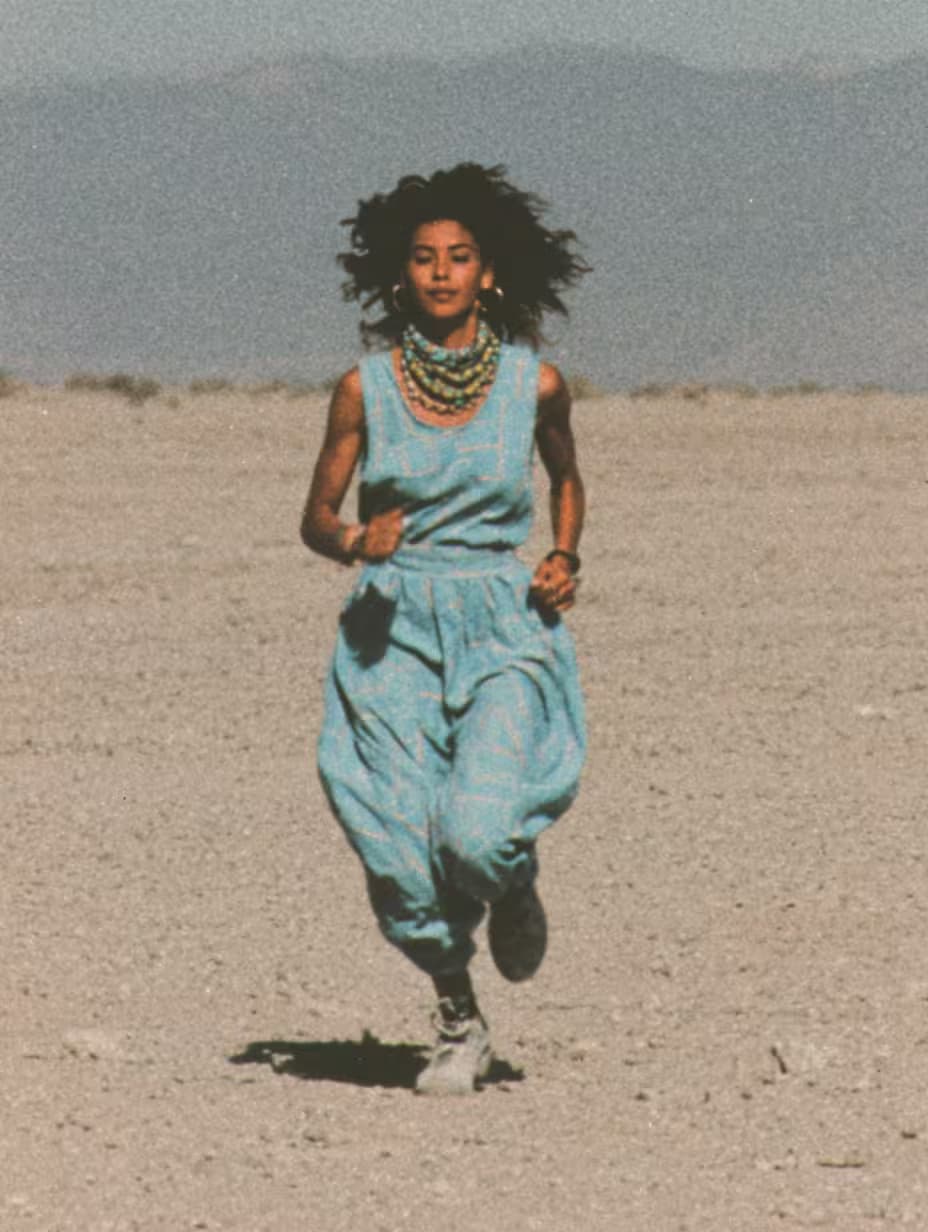 Example output for Desert Fashion Editorial Creator
