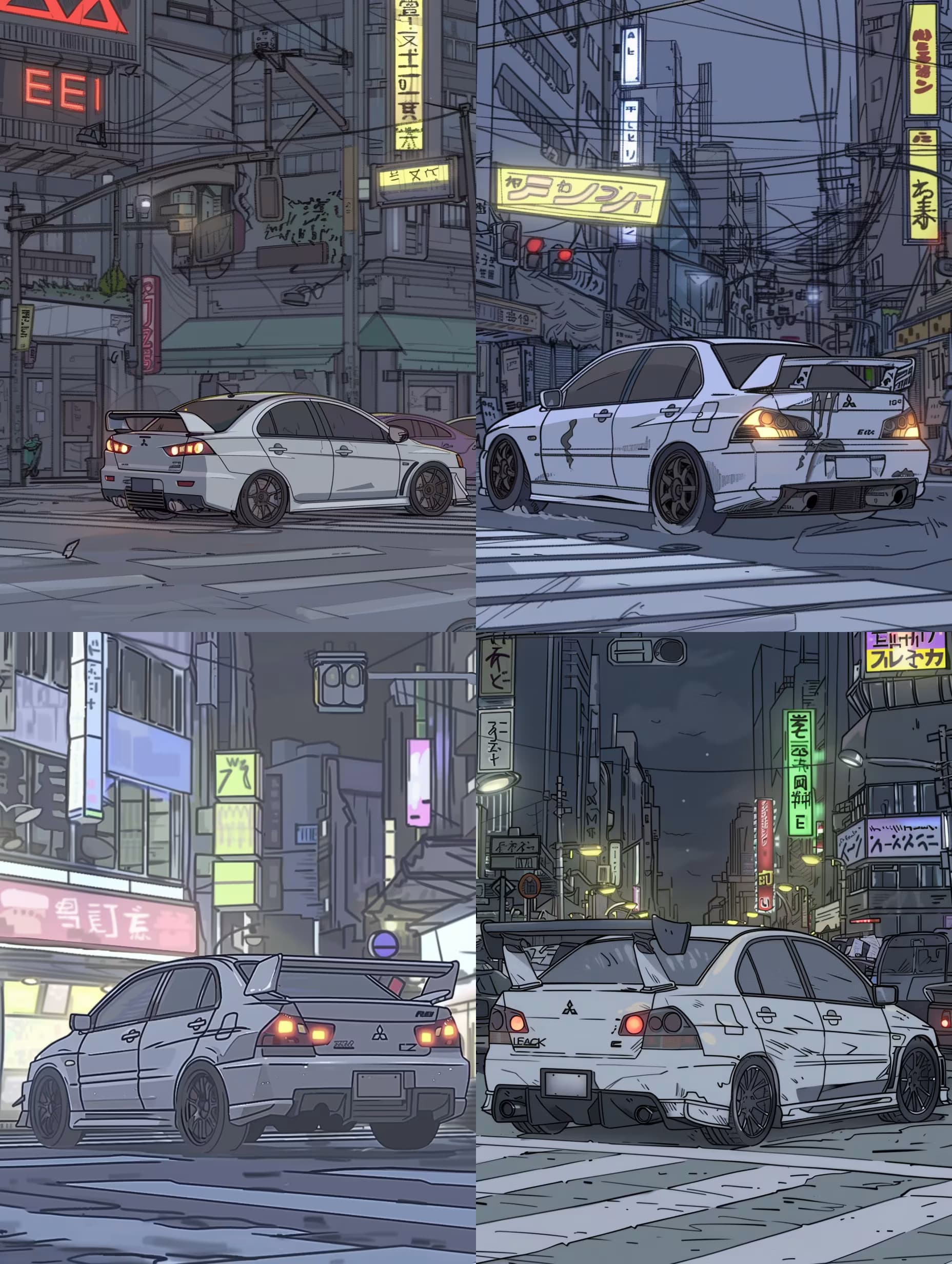 Example output for Comic Car Illustration Creator