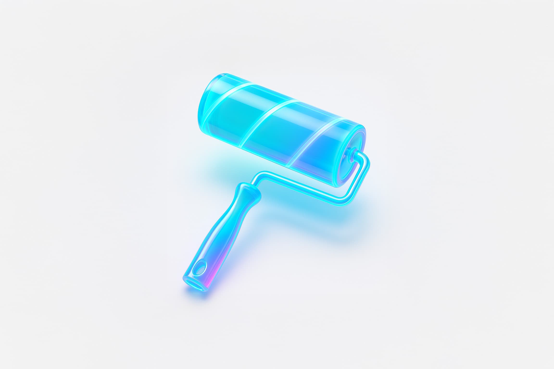 Example output for Floating Glassy Neon Retexturer