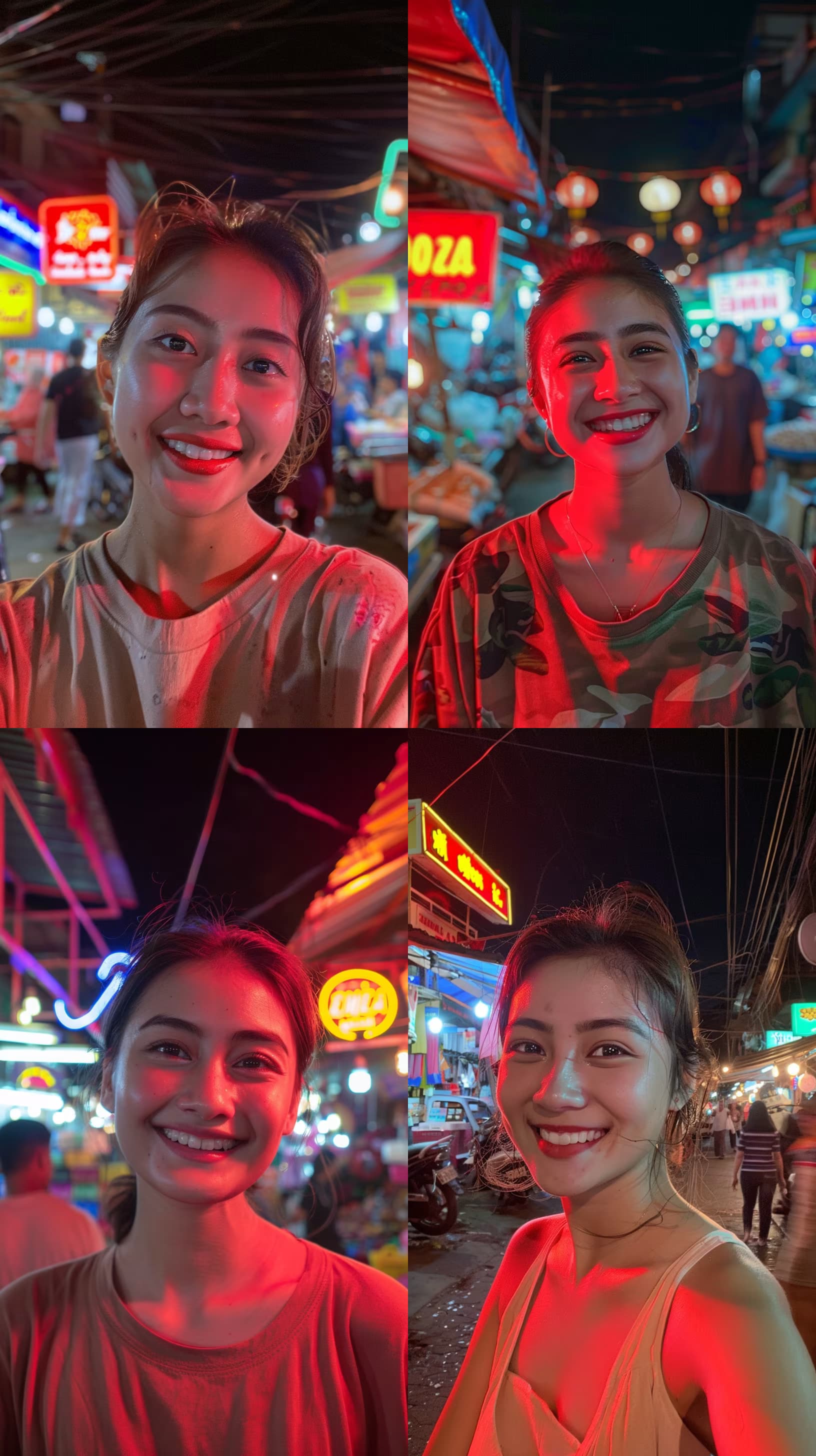 Example output for Neon Selfie Scene Creator