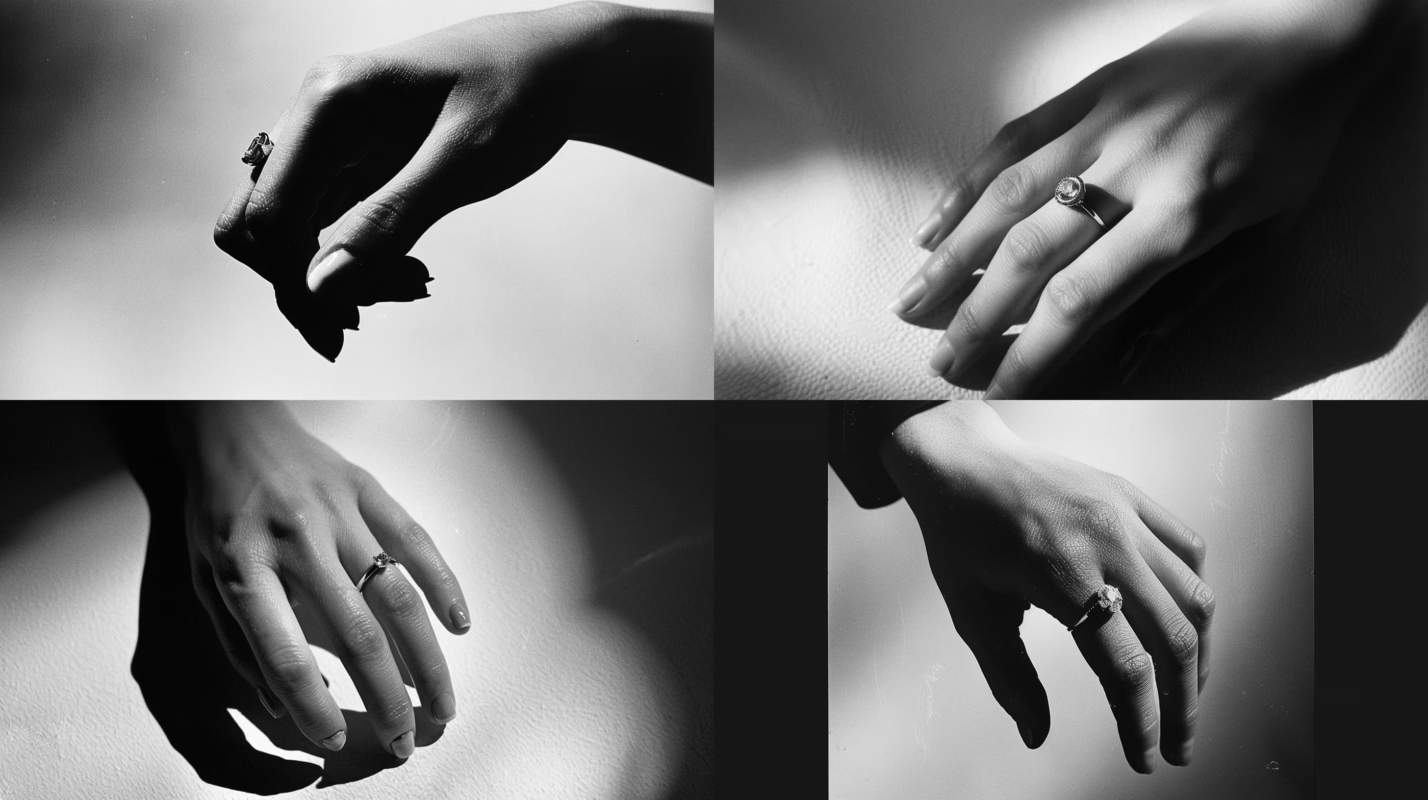 Example output for Film-Noir Hand Portrait Creator