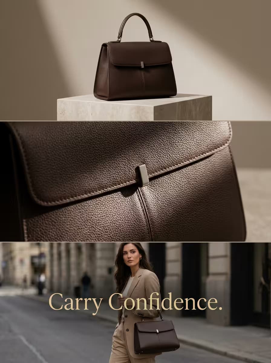 Example output for 👜 Minimal Fashion Ad Generator