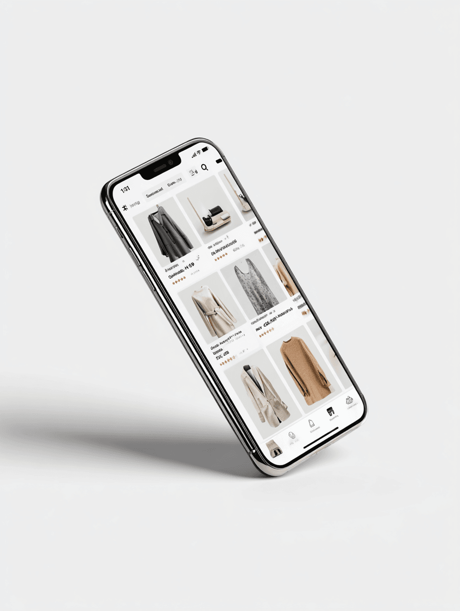 Example output for E-Commerce App Mockup Generator