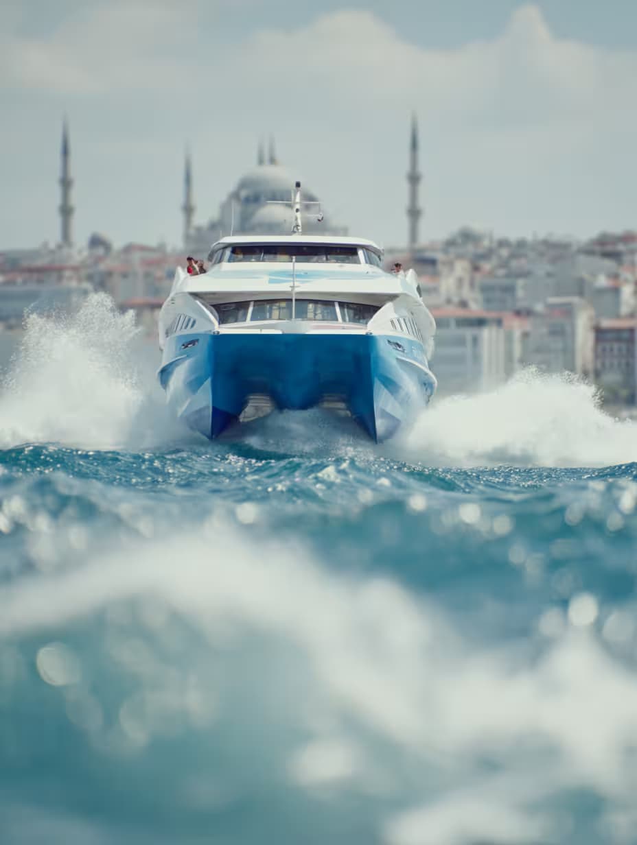 Example output for Cinematic Ferry Scene Creator