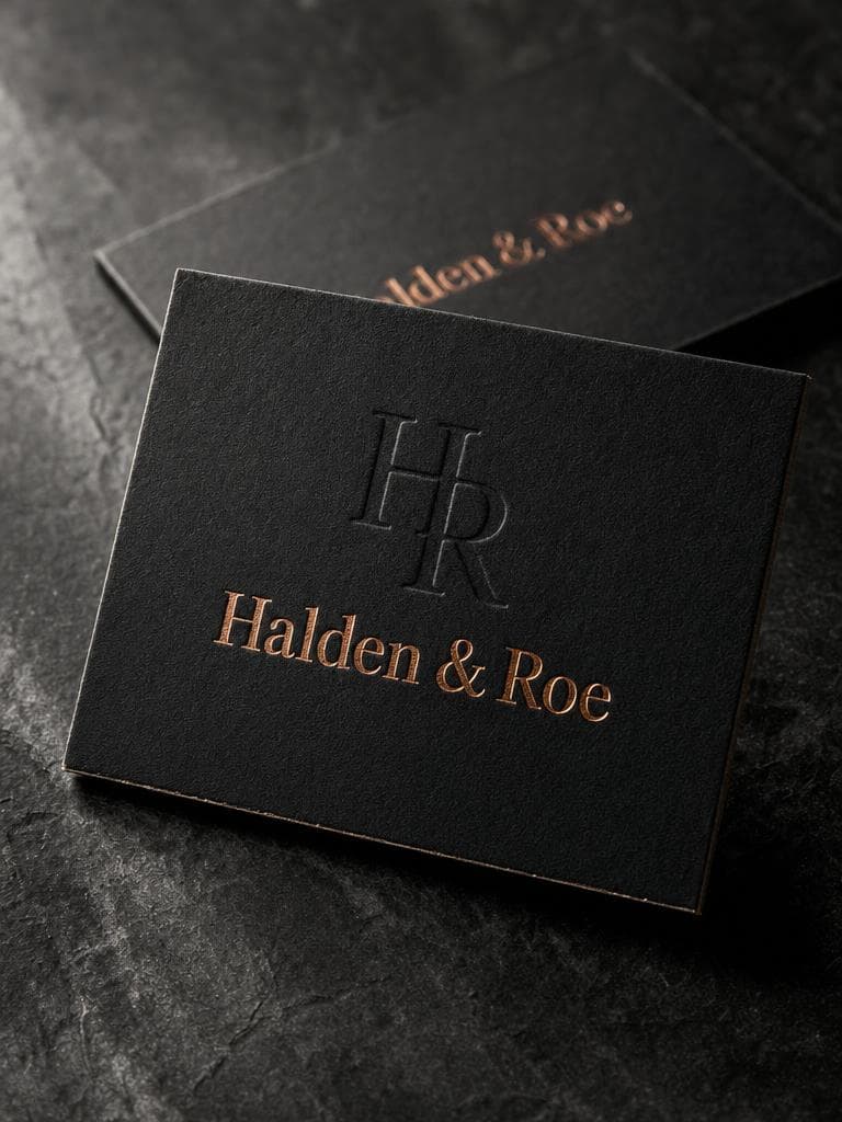 Example output for Luxury Business Card Mockup With Foil and Emboss