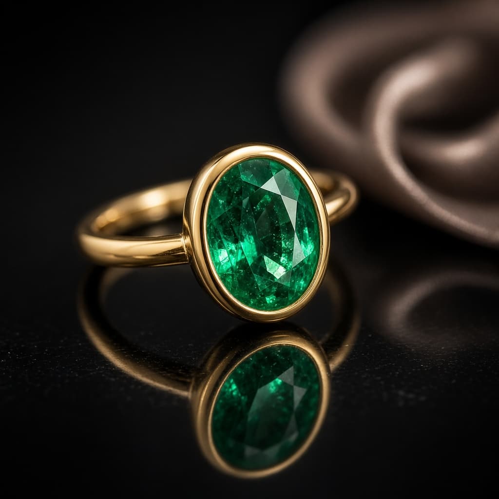 Example output for Jewelry Macro Shot on Reflective Surface