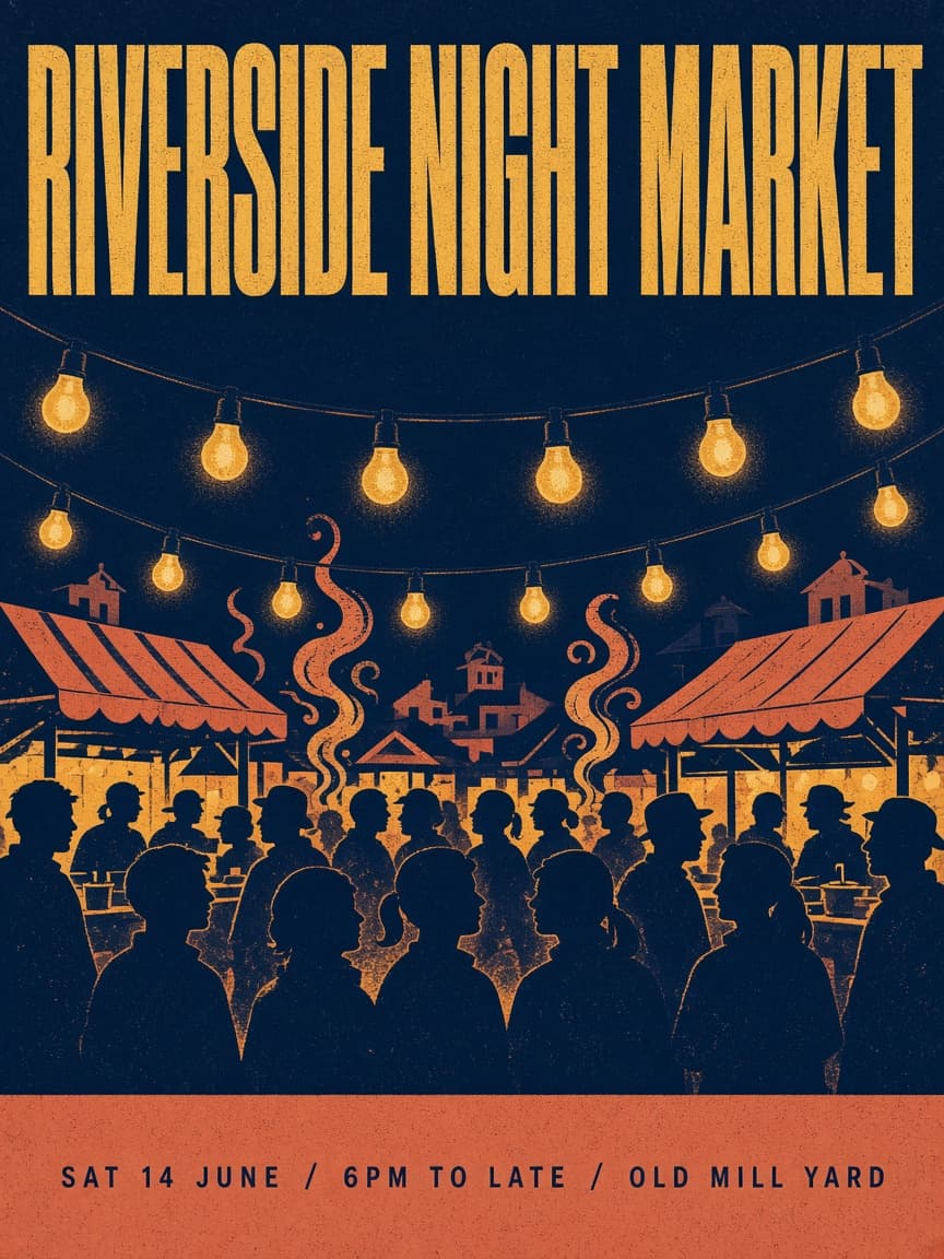 Example output for Local Event Flyer With Date and Venue