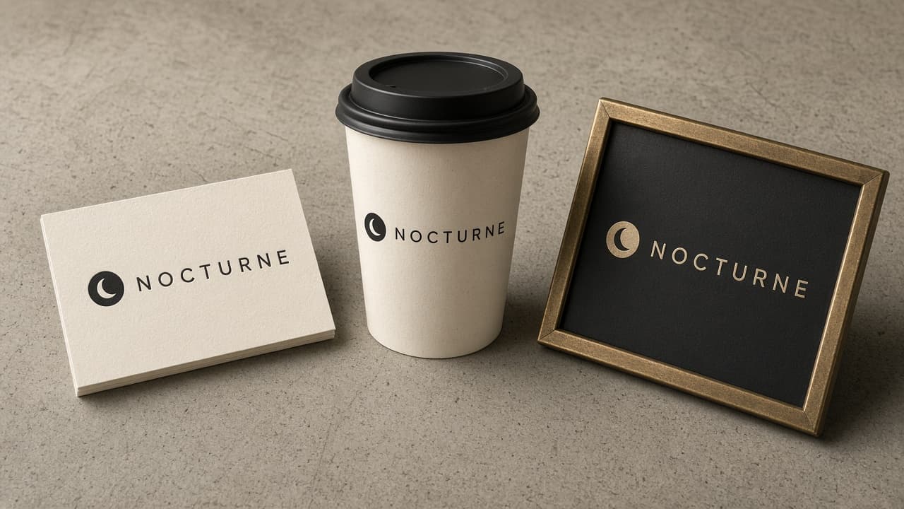 Example output for Logo Shown on Three Real-World Mockups