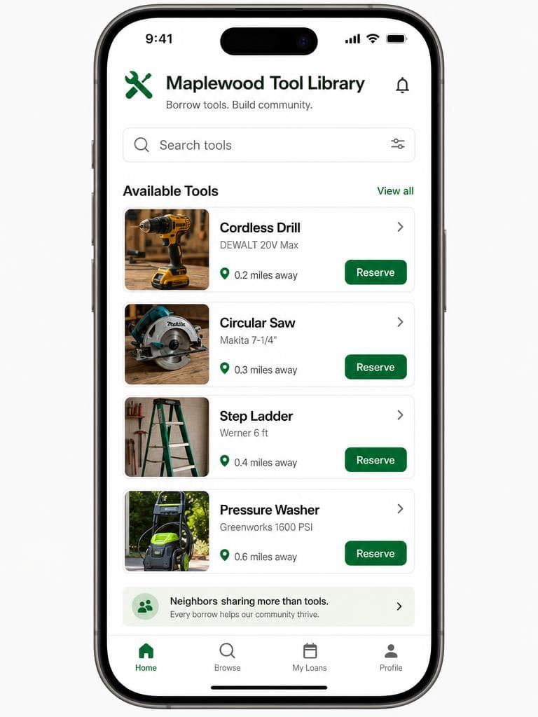 Example output for Mobile App Screen Mockup in Phone Frame