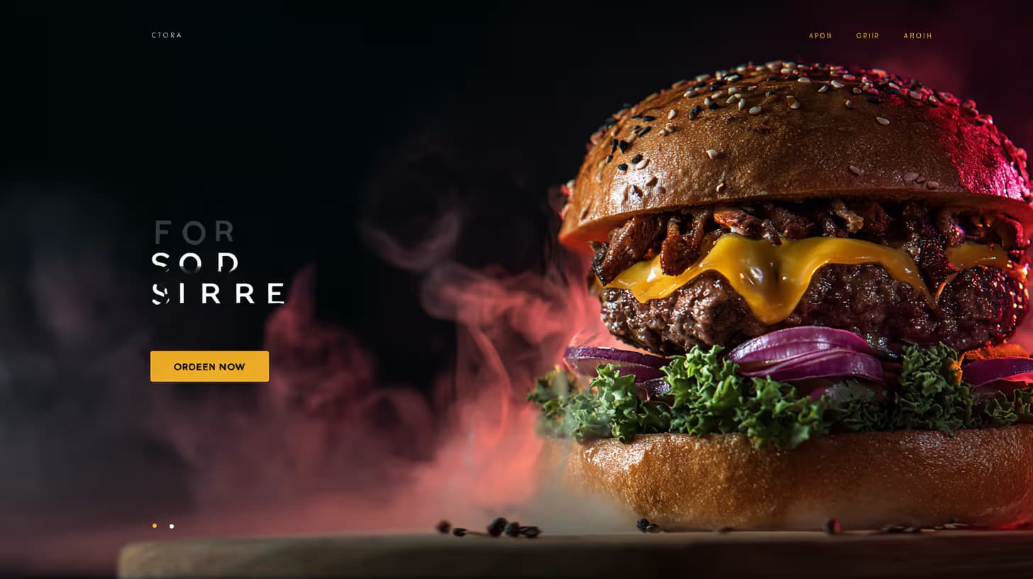 Example output for Gourmet Burger Hero Creator