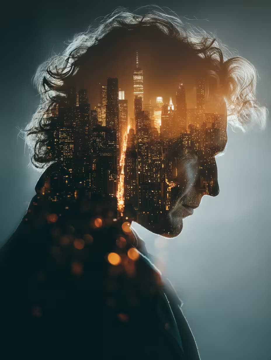 Example output for Double Exposure Skyline Creator