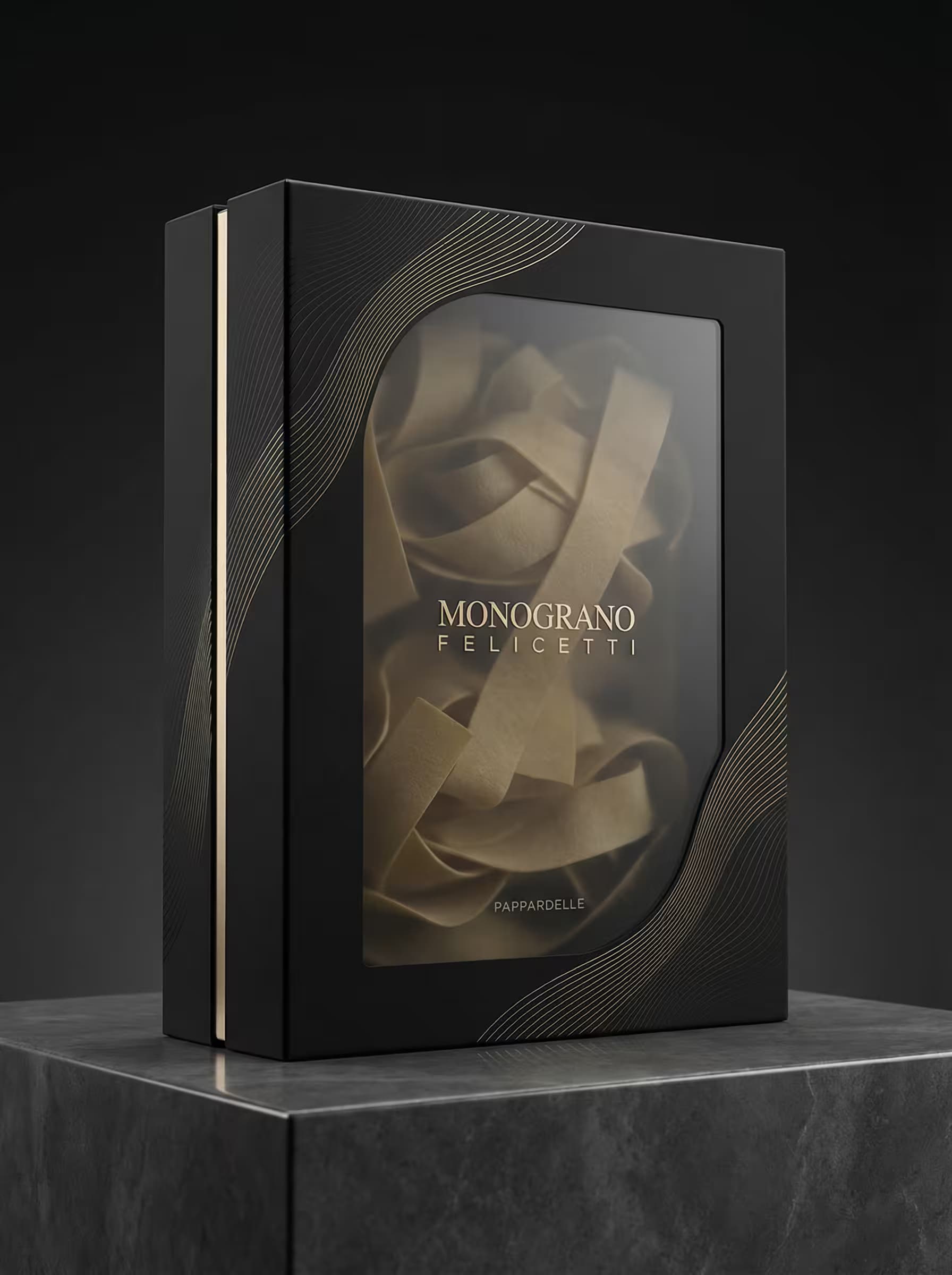 Example output for 🍝 Futuristic Packaging Mock-up Generator