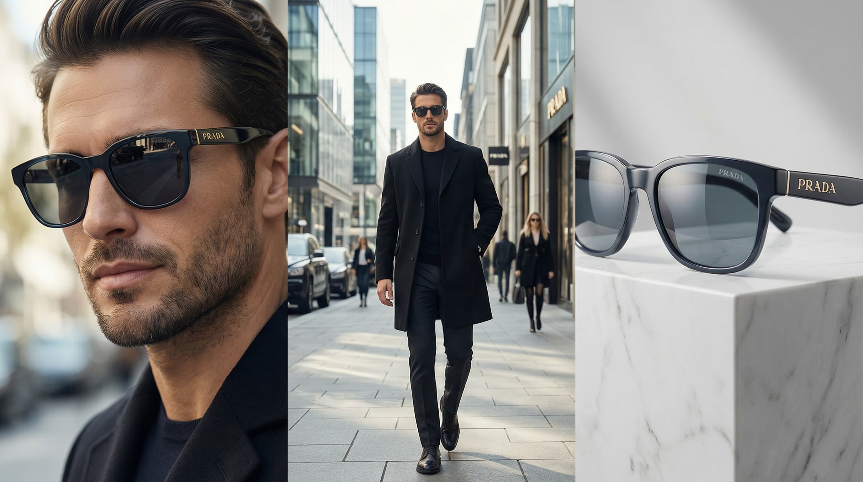 Example output for Luxury Prada Sunglasses Ad Creator