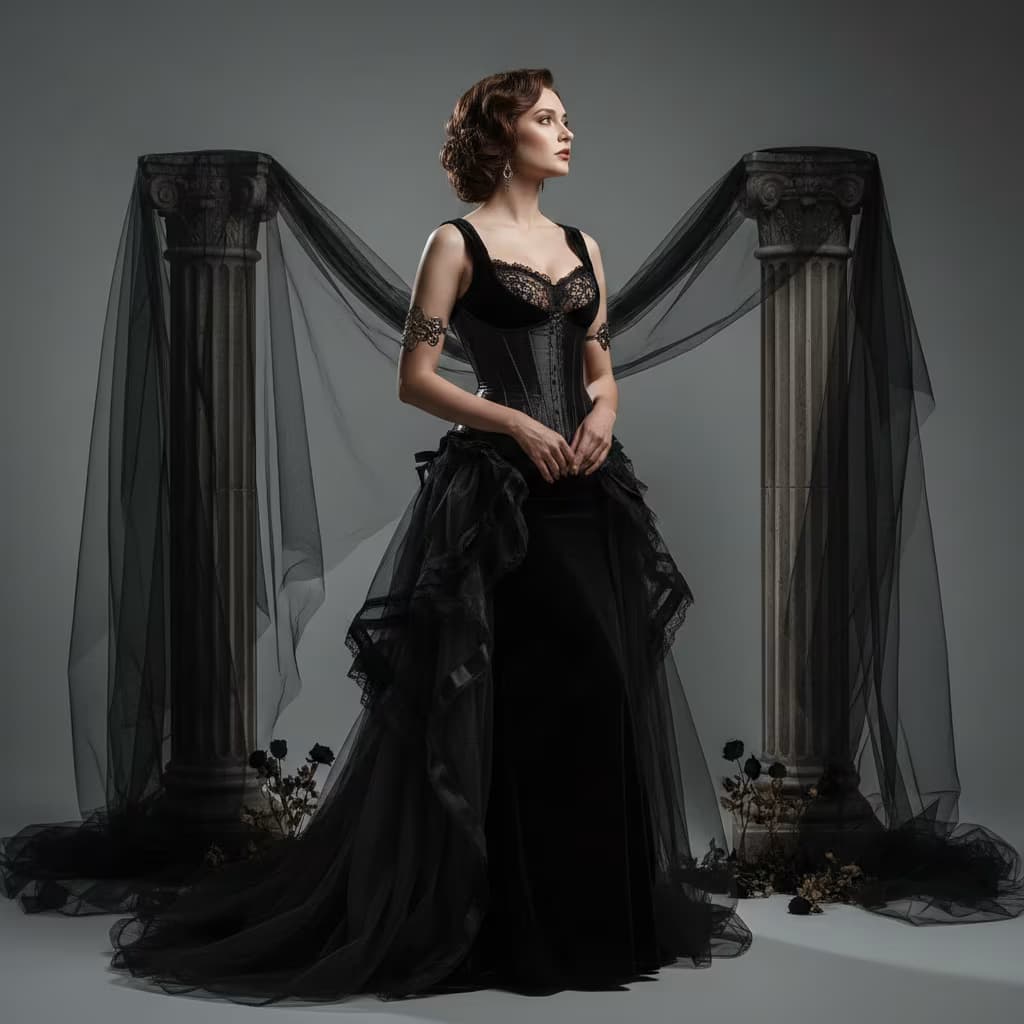 Example output for 👗 Ethereal Fashion Portrait Generator