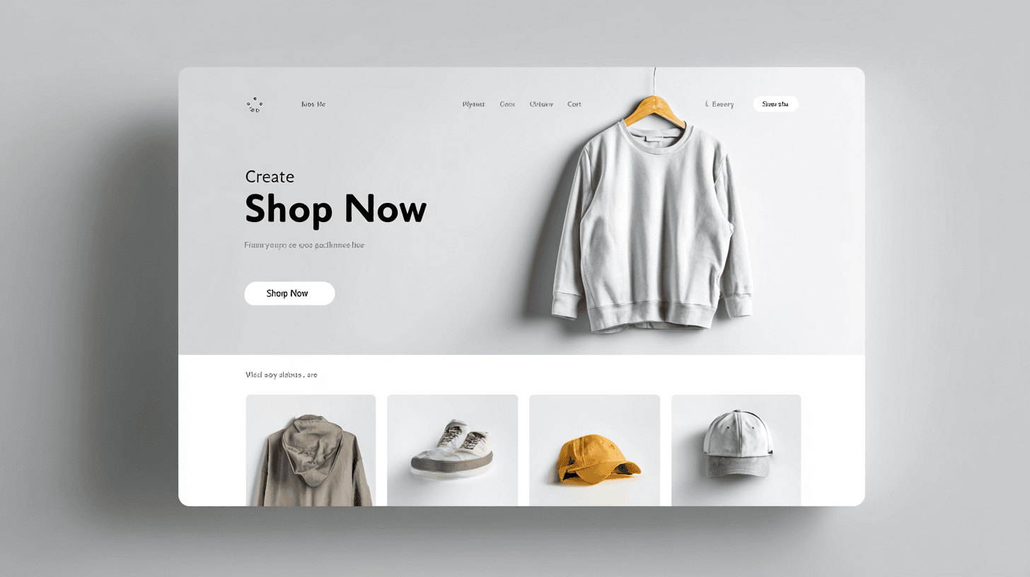Example output for Minimal E-Commerce UI Designer