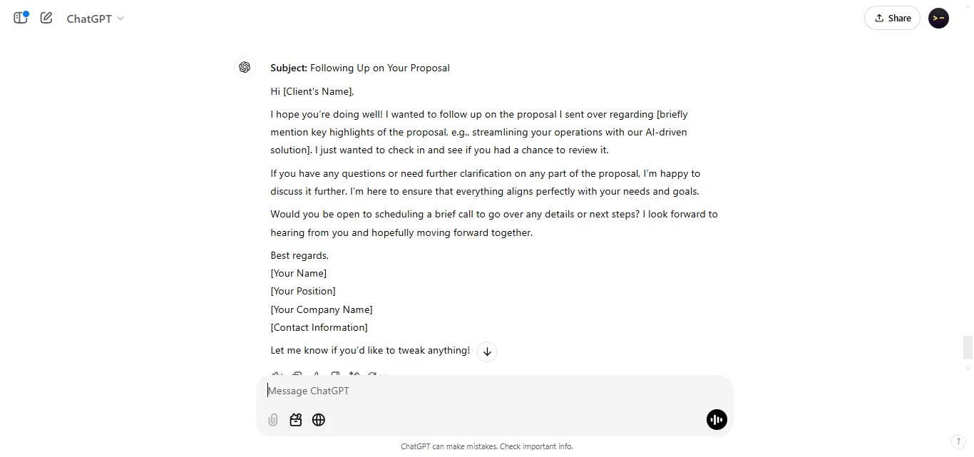 Proposal Follow-Up