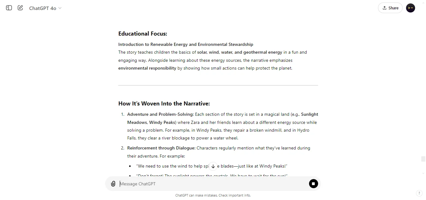 Outline the Educational Element