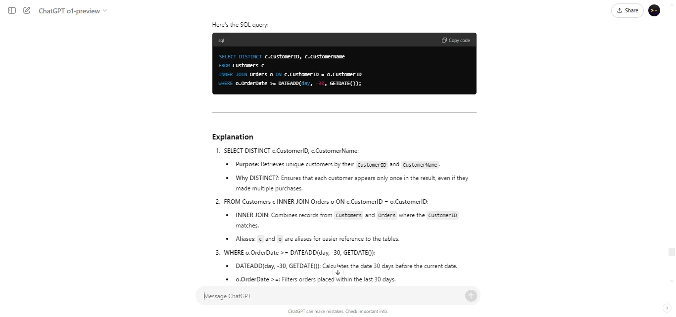 Generate SQL Queries