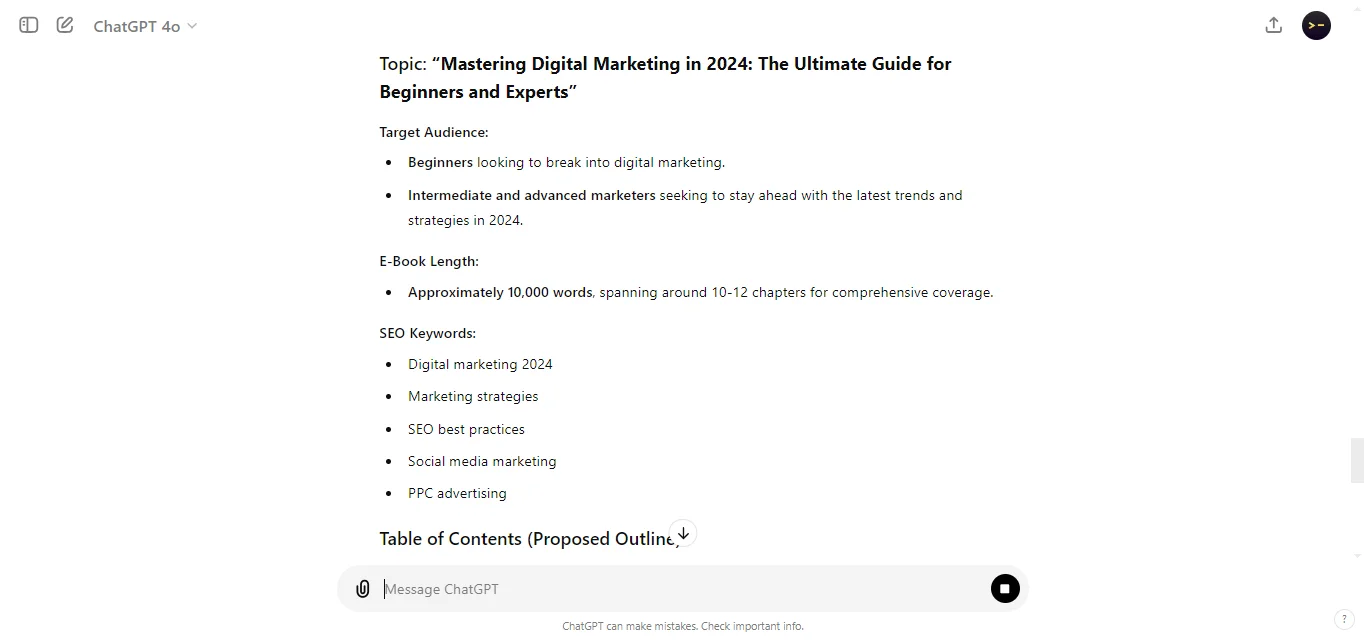 Draft an E-Book
