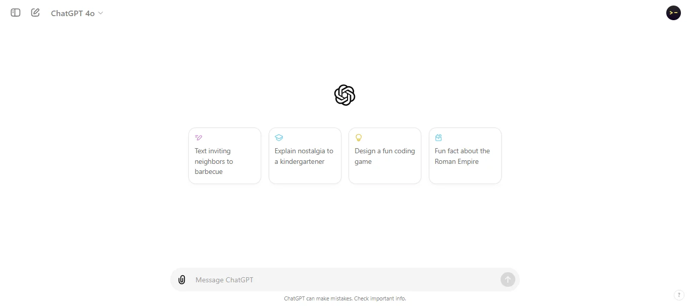 chatgpt homepage