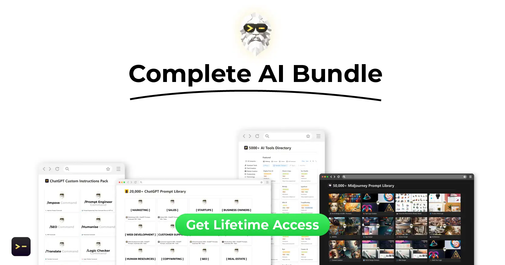 Unlock the Complete AI Bundle, the biggest AI resources for ChatGPT, Gemini AI & Midjourney AIo
