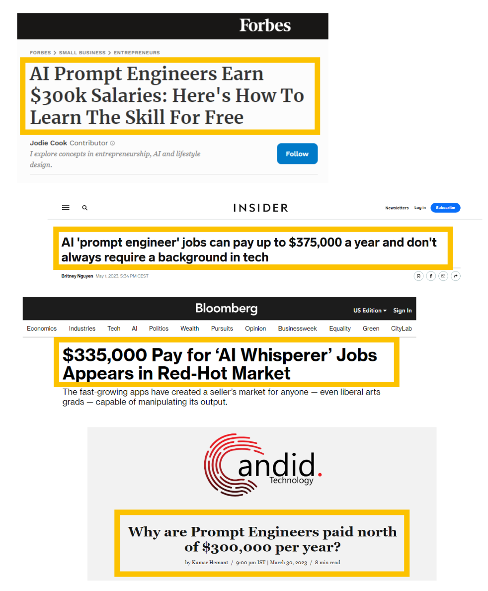 Prompt Engineers Get Up To $300,000 Salaries As Widely Seen in Mass Media Articles