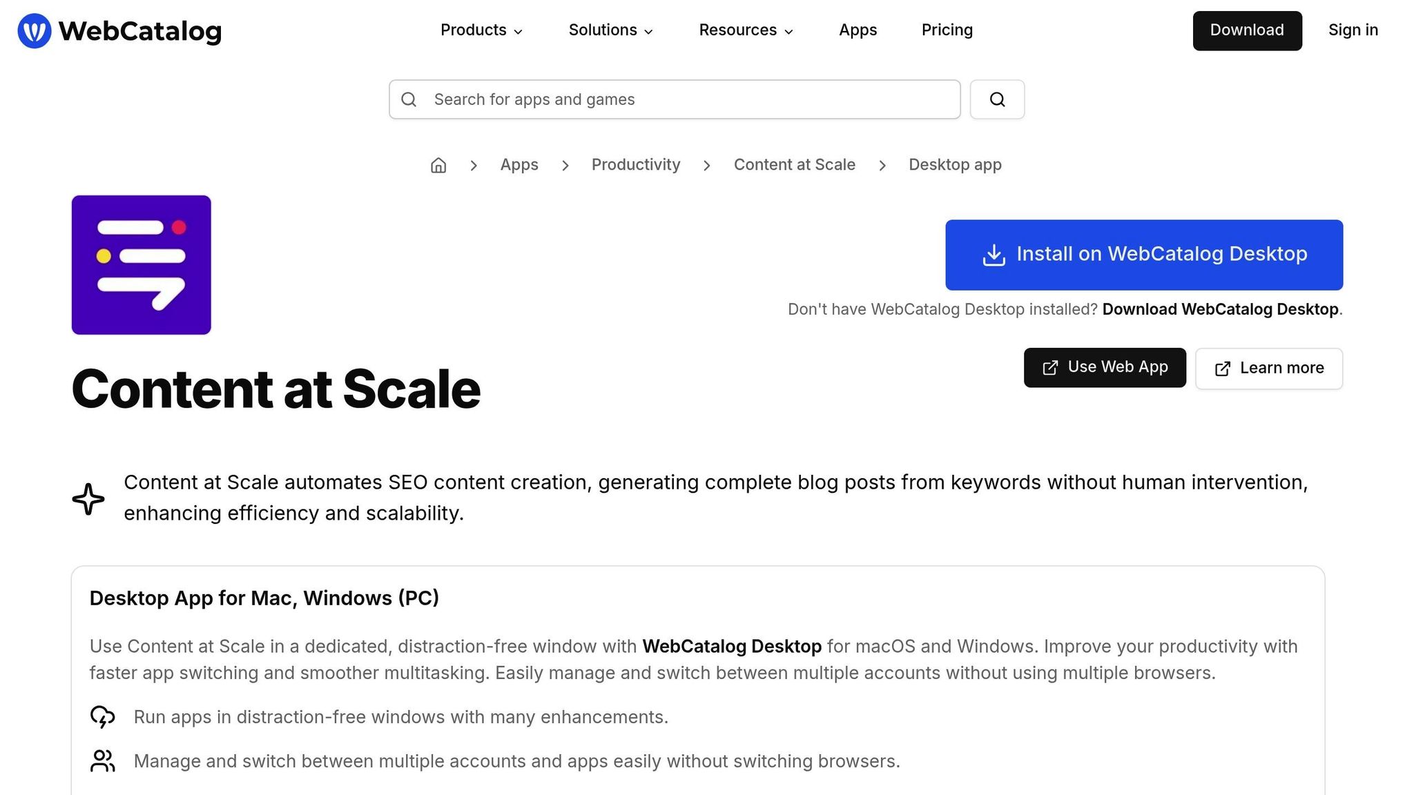 Content at Scale