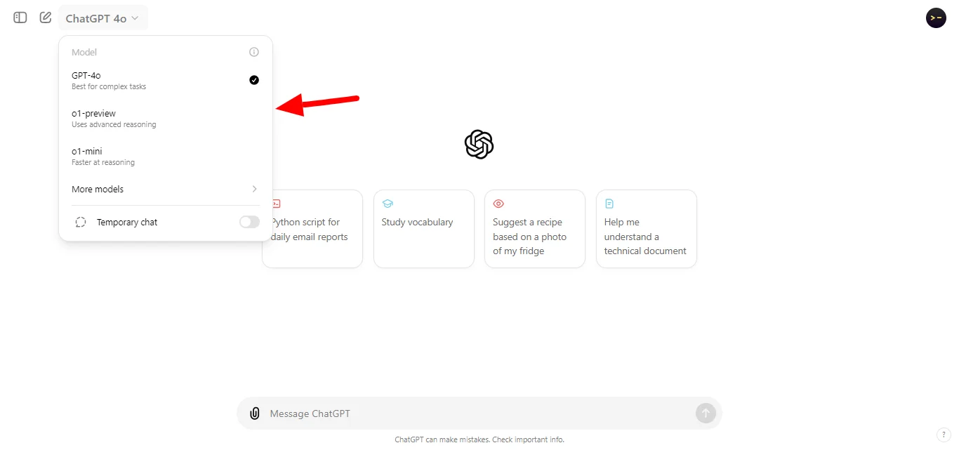 Accessing OpenAI o1