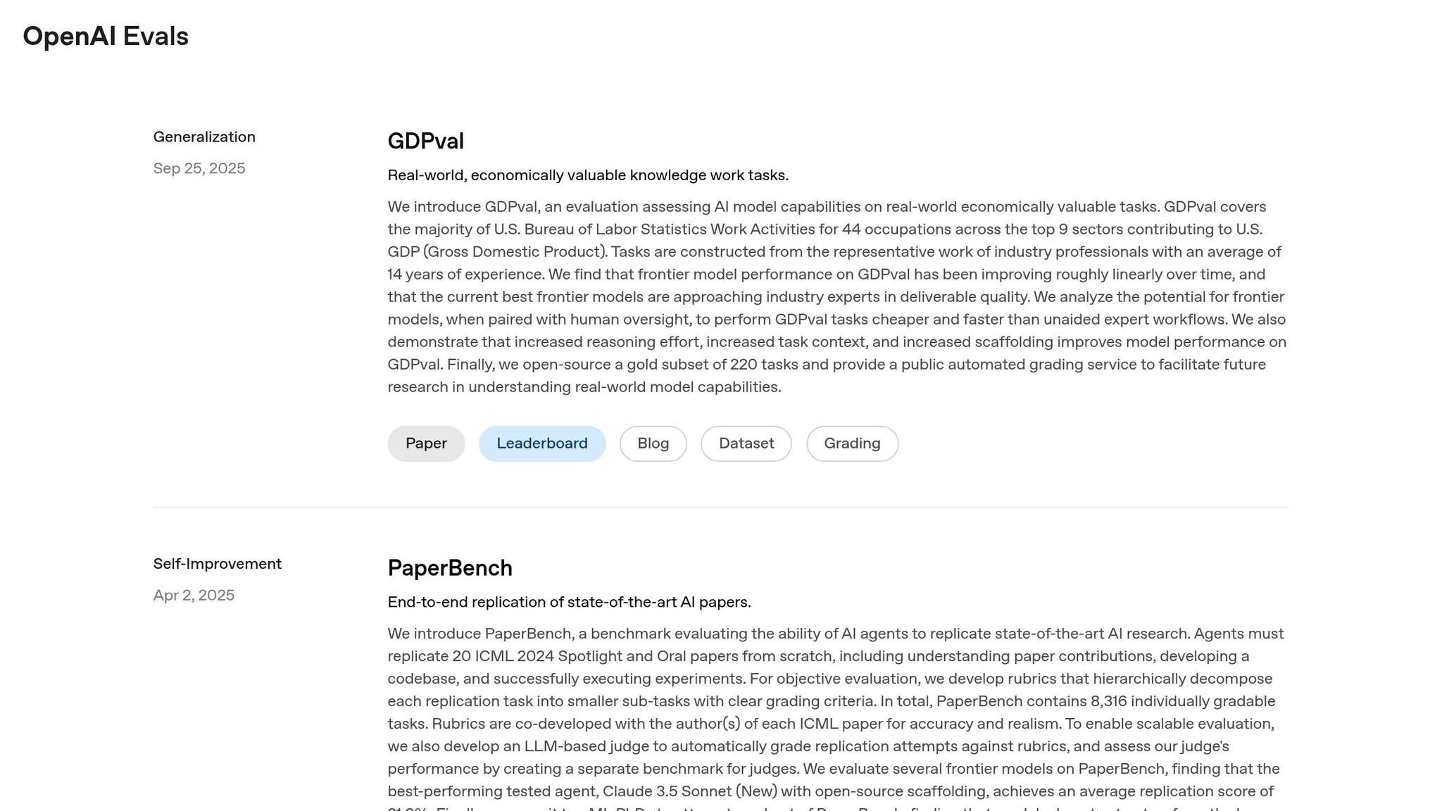 OpenAI Evals